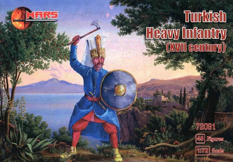 MARS 1:72 SET 72091 17TH CENTURY TURKISH HEAVY INFANTRY (48 FIGURES, 12 POSES)