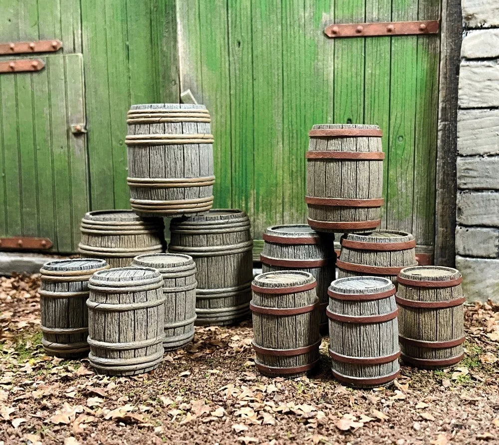 BRITAINS DIORAMA ACCESSORIES 53037 18TH - 20TH CENTURY WET DRY COOPERAGE BARRELS