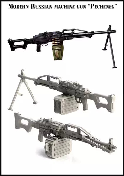 PARACEL MINIATURES ACCESSORIES EMA-35005 MODERN RUSSIAN MACHINE GUN "PECHENEG"
