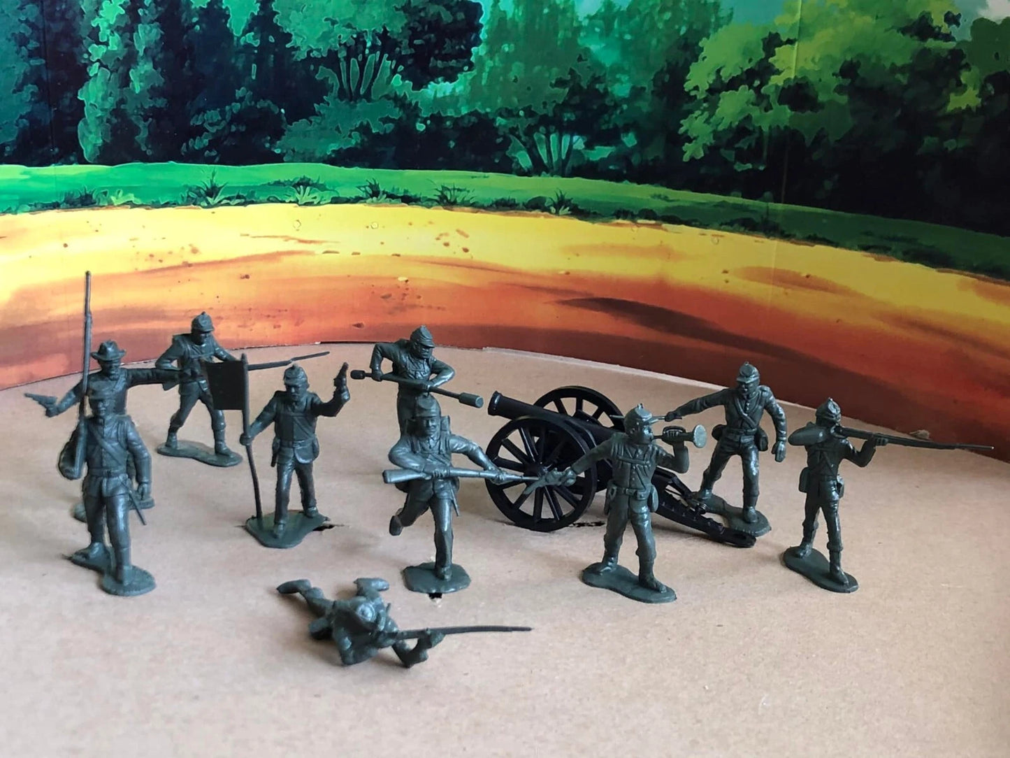 MARX TOYS RECAST 54 MM U.S. CIVIL WAR UNION SOLDIERS REISSUE-16 FIGURES