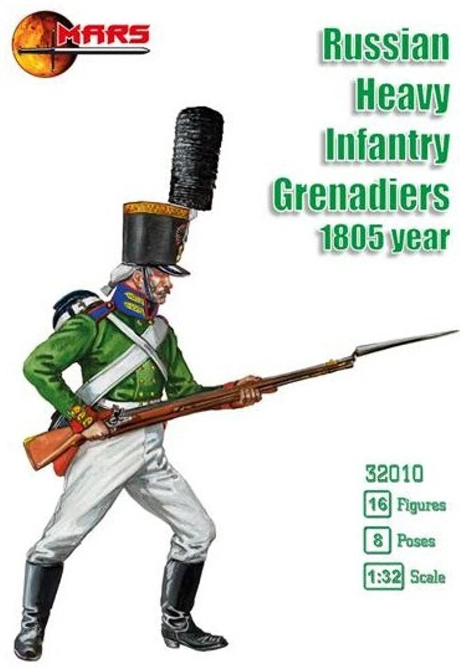 MARS 32010 NAPOLEONIC WARS RUSSIAN HEAVY INFANTRY GRENADIERS 1805 (GREEN)