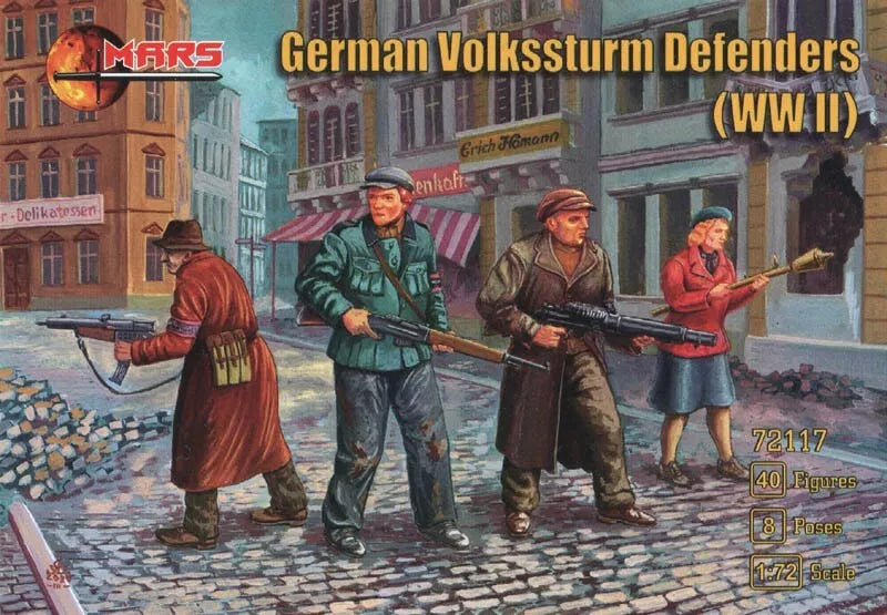 MARS 1:72 SET 72117 WWII GERMAN VOLKSSTURM DEFENDERS- 40 FIGURES