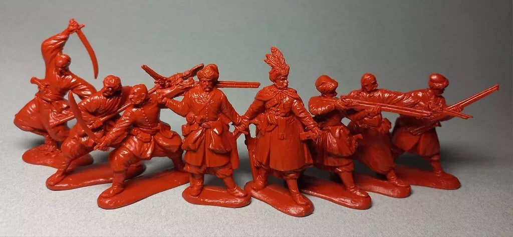 KIT SOLDIERS 1:32 XVII MEDIEVAL UKRAINIAN COSSACKS (COLORS VARY) 8 FIGURES