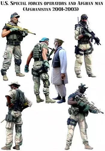 EVOLUTION MINIATURES 1:35 BIG SET 1 U.S. SPECIAL FORCES OPERATORS & AFGHAN MAN