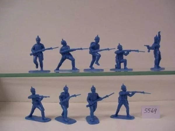 ARMIES IN PLASTIC 5569 FRANCO-PRUSSIAN WAR PRUSSIAN INFANTRY WURTTEMBURG (BLUE)