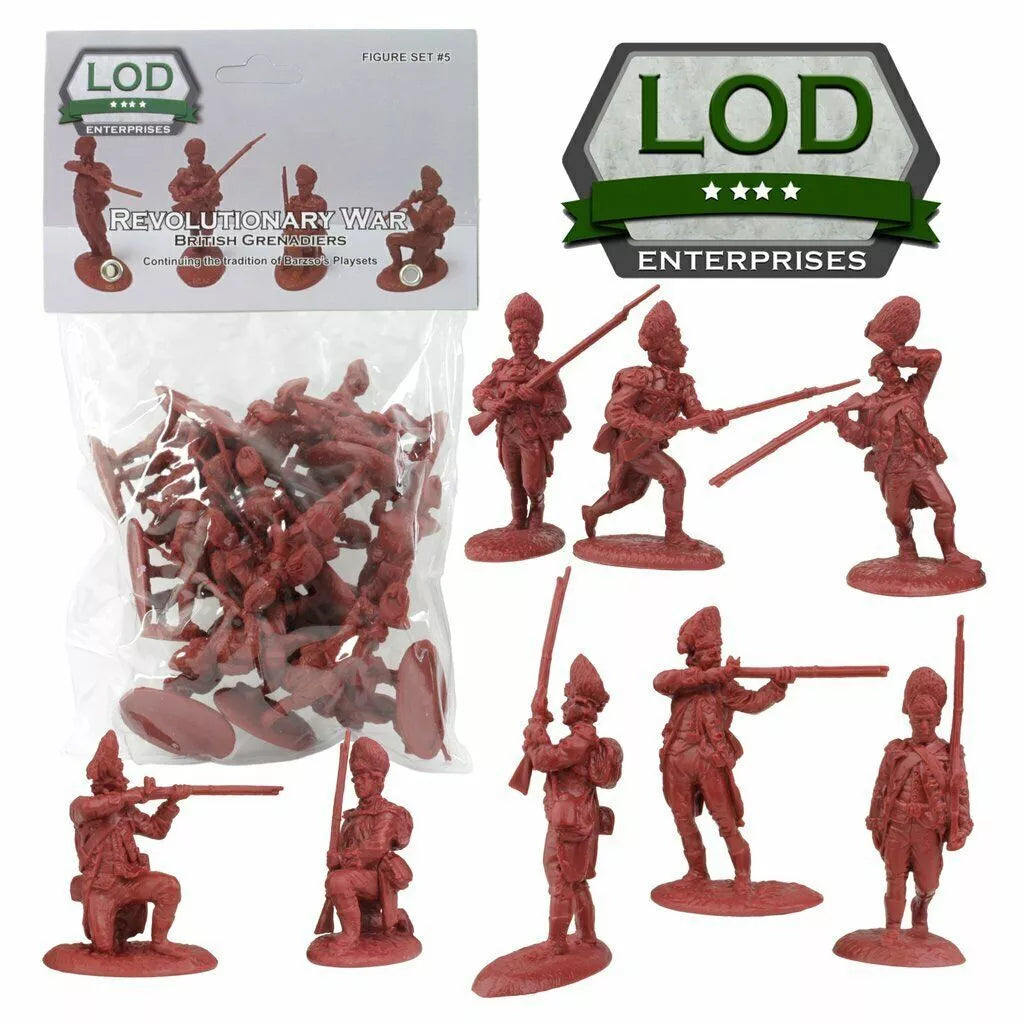 LOD Enterprises Plastic Figure Set LOD005 Amer. Revolution British Grenadiers