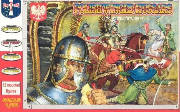 ORION 1:72 17th CENTURY 0RI72007 POLISH WINGED HUSSARS (12 MOUNTED FIGURES)