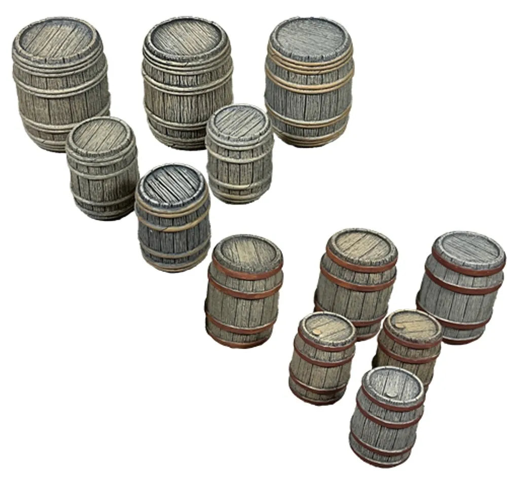 BRITAINS DIORAMA ACCESSORIES 53037 18TH - 20TH CENTURY WET DRY COOPERAGE BARRELS