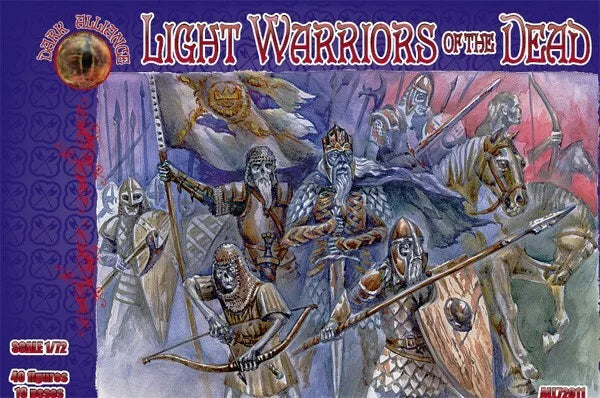 DARK ALLIANCE 1:72 FANTASY SET ALL72011 LIGHT WARRIORS OF THE DEAD 40 FIGURES