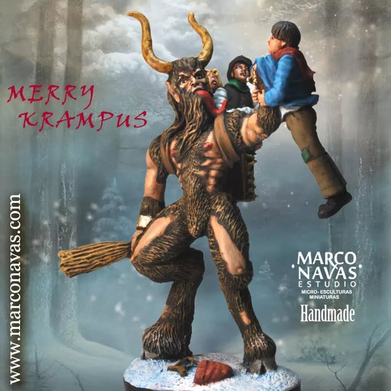 MARCO NAVAS STUDIO LIMITED EDITION HAND PAINTED OTHER TALES OF CHRISTMAS-KRAMPUS