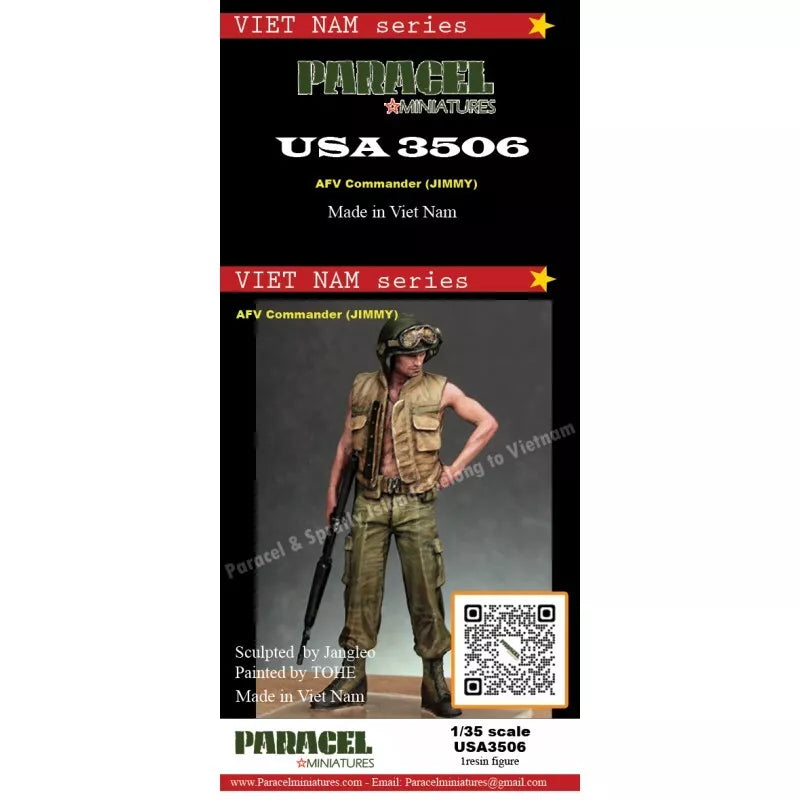 PARACEL MINIATURES VIETNAM SERIES USA3506 AFV COMMANDER (JIMMY)