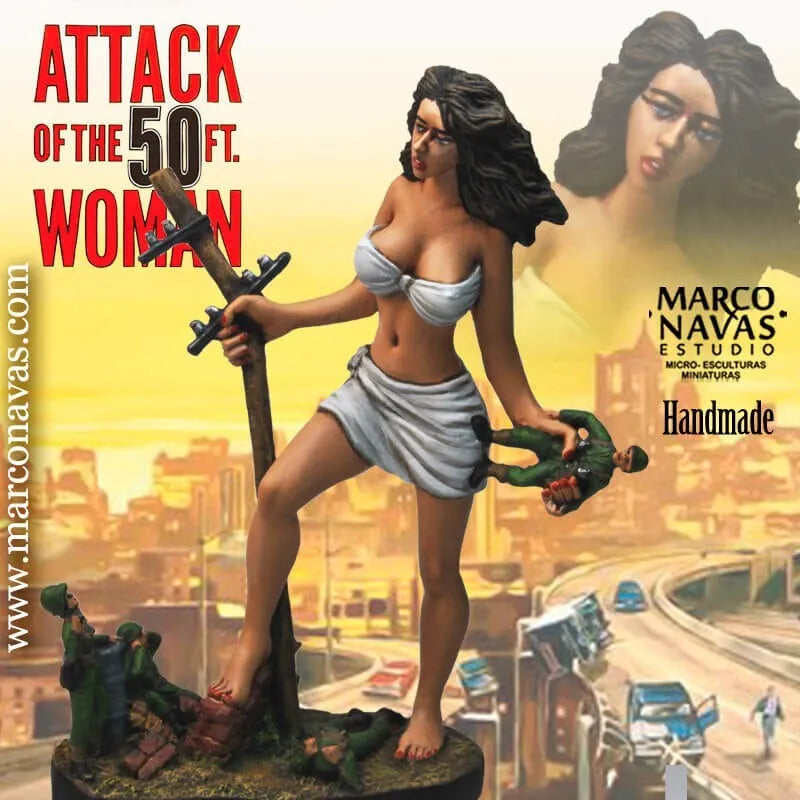 MARCO NAVAS STUDIO LIMITED EDITION HAND PAINTED ATTACK OF THE 50 FT WOMAN