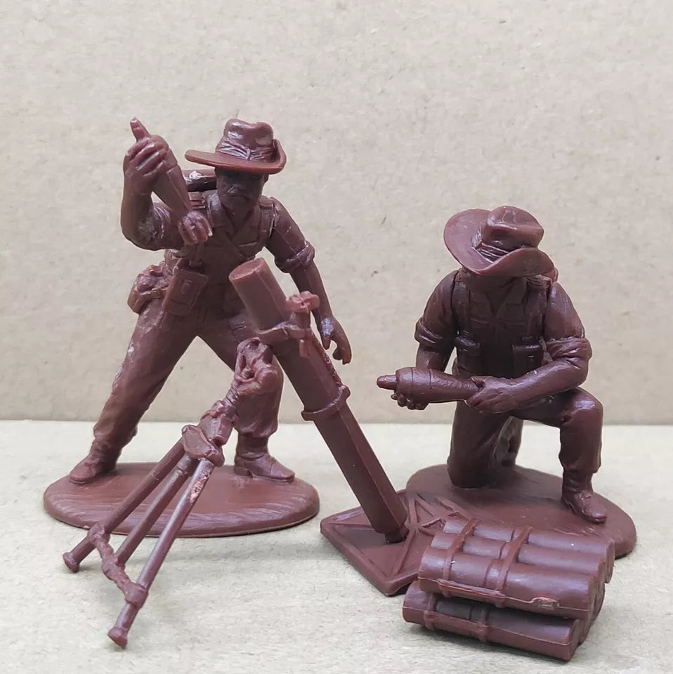 EXPEDITIONARY FORCE 54 AST 04 WWII PACIFIC AUSTRALIAN MORTARS IN BUSH HATS