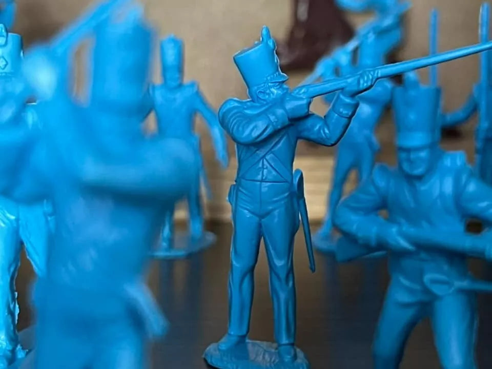 MARX TOYS RECAST 54 MM ALAMO MEXICAN SOLDIERS-16 FIGURES