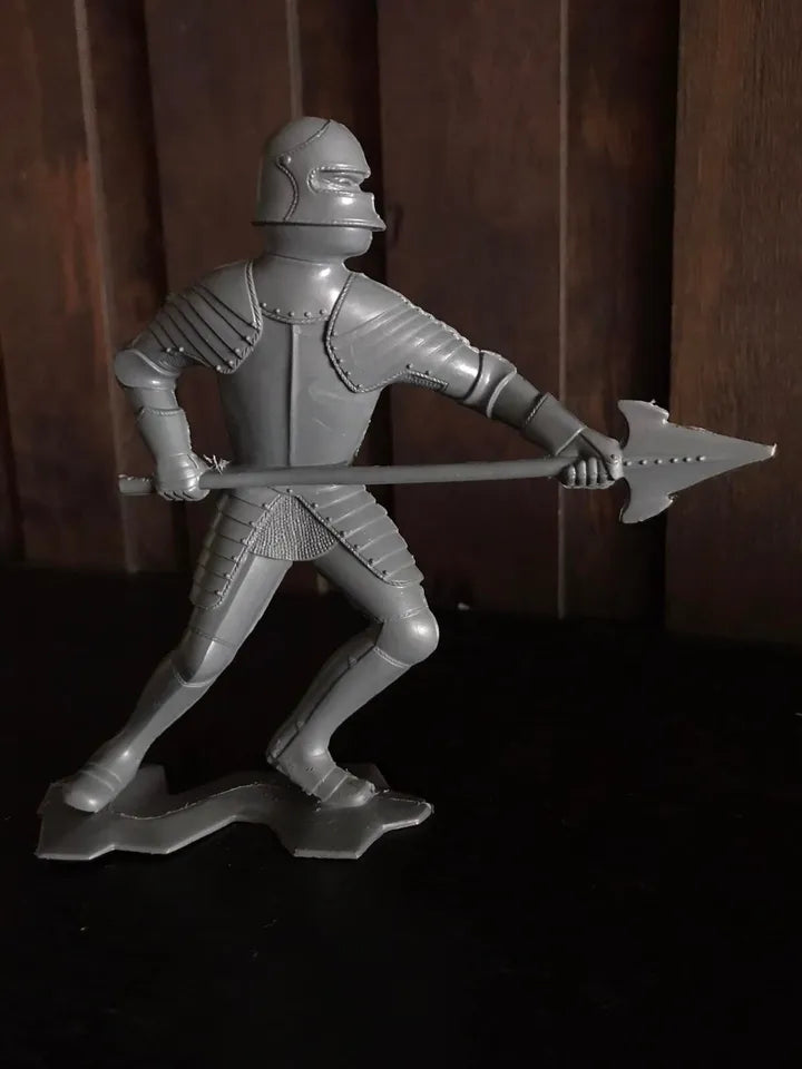 MARX TOYS RECAST 6" MEDIEVAL KNIGHTS REISSUE-SILVER-6 FIGURES
