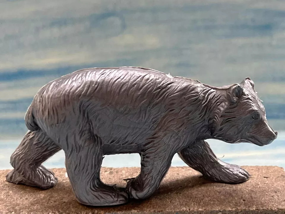 MARX TOYS RECAST POLAR AND WOODS ANIMALS PLAYSET REISSUE 23 FIGURES (GREY)