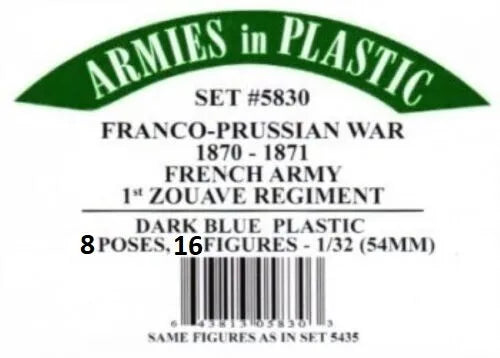 ARMIES IN PLASTIC 5830 FRANCO-PRUSSIAN WAR FRENCH ARMY 1ST ZOUAVE REGIMENT