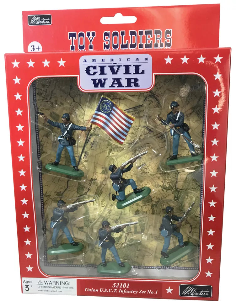 W. BRITAINS TOY SOLDIERS 52101 UNION INFANTRY COLORED TROOPS SET NO.1