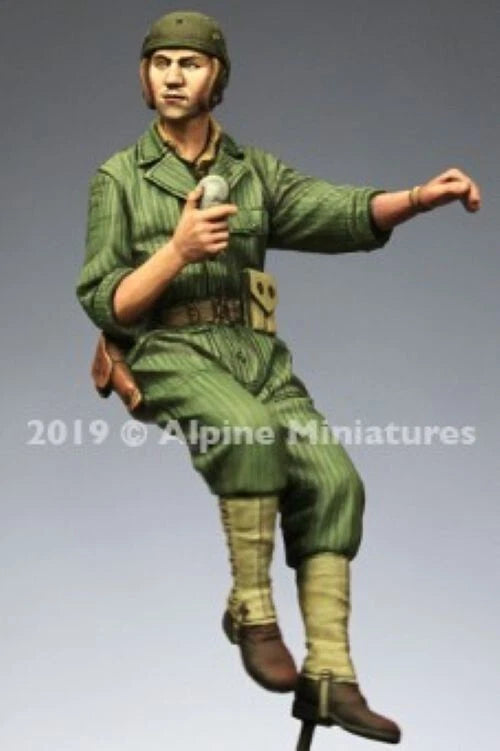 ALPINE MINIATURES 1:35 SET 35271 WWII US TANK COMMANDER SET (2 FIGURES-4 HEADS)