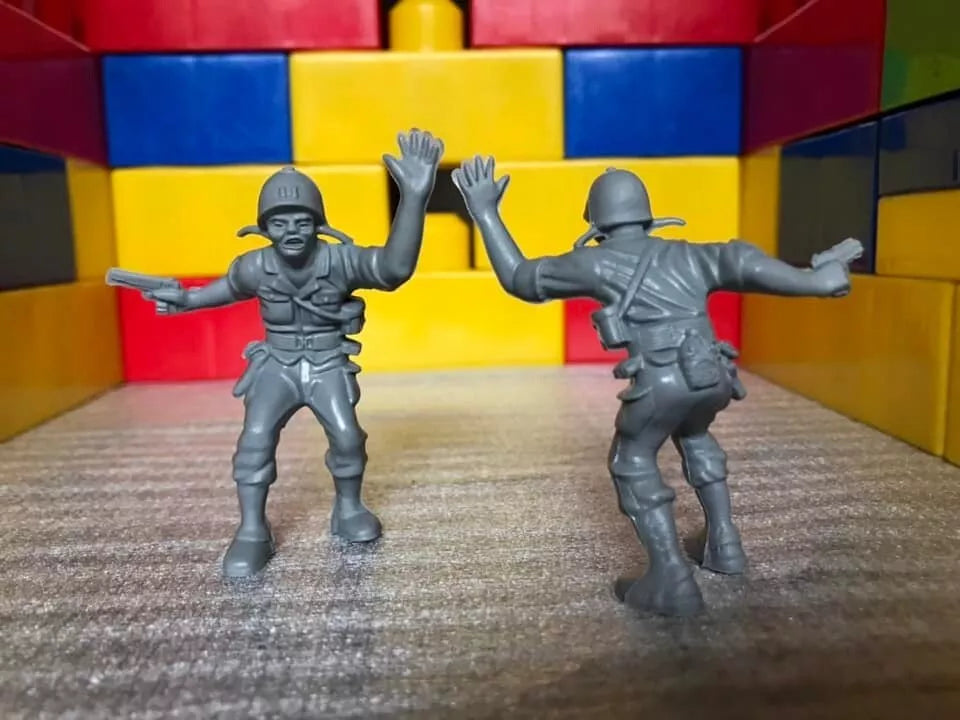 MARX TOYS RECAST 60 MM US ARMY LATER COMBAT GI SETS 16 FIGURES