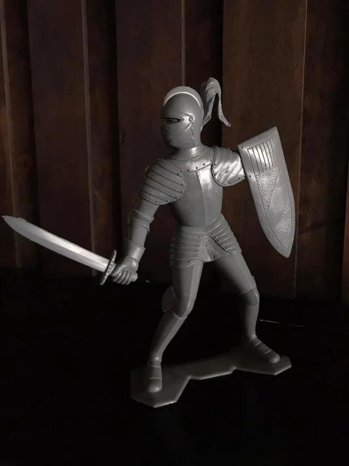 MARX TOYS RECAST 6" MEDIEVAL KNIGHTS REISSUE-SILVER-6 FIGURES