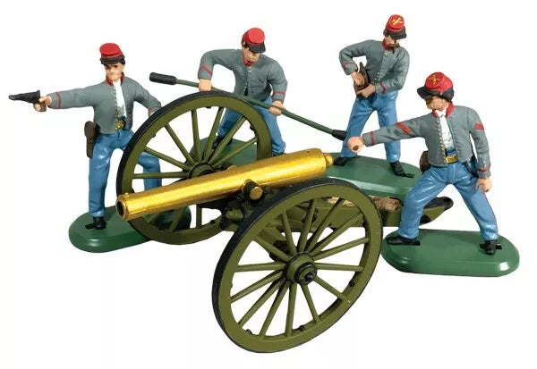 W. BRITAINS TOY SOLDIERS 52106 NAPOLEON CANNON & 4 CONFEDERATE ARTILLERY CREW