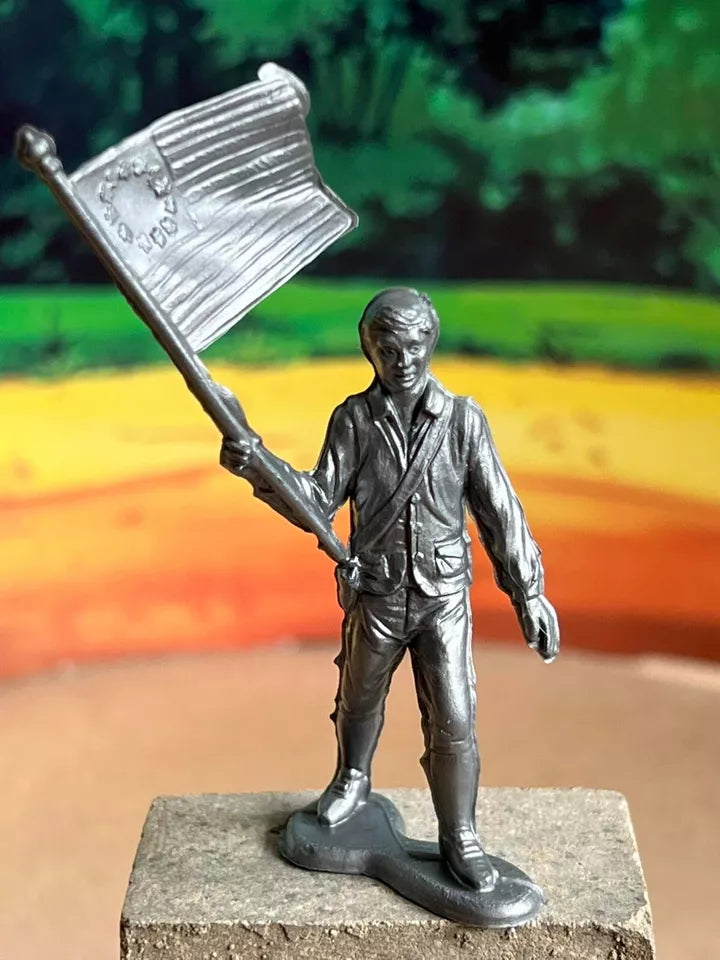MARX TOYS REISSUE 54MM 1776 COLONIAL SOLDIERS PLAYSET 16 FIGURES, 9 POSES
