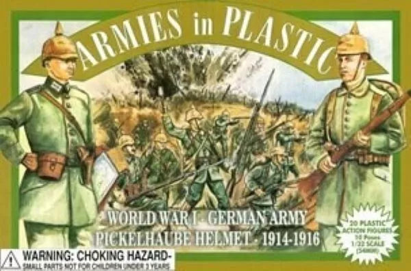 ARMIES IN PLASTIC 5425 WORLD WAR I GERMAN ARMY PICKELHAUBE HELMET 1914-1916