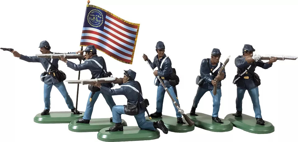 W. BRITAINS TOY SOLDIERS 52101 UNION INFANTRY COLORED TROOPS SET NO.1