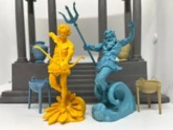 LOD Enterprises Plastic Figure Sets LOD056 GREEK GODS APOLLO AND POSEIDON