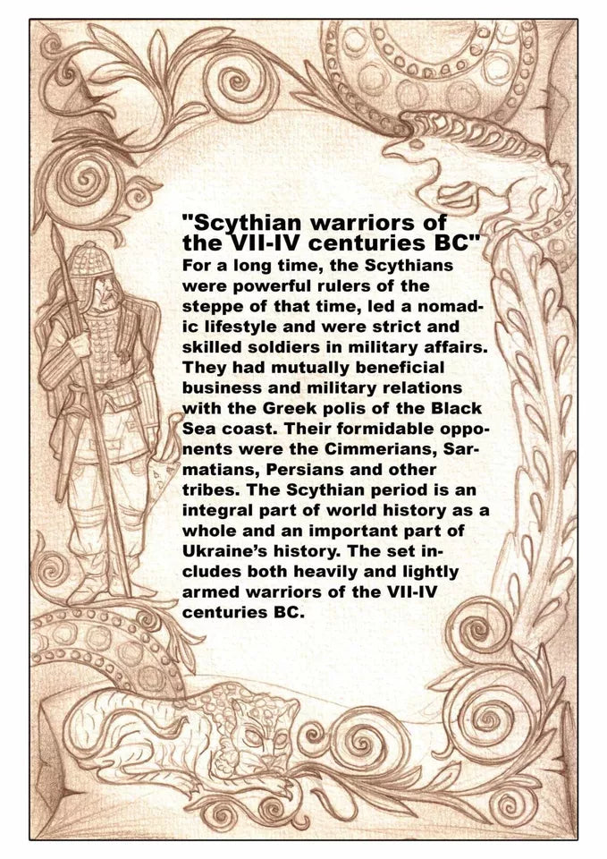 KIT SOLDIERS 1:32 VII-IV CENTURY B.C. SCYTHIAN WARRIORS (COLORS VARY) 8 FIGURES