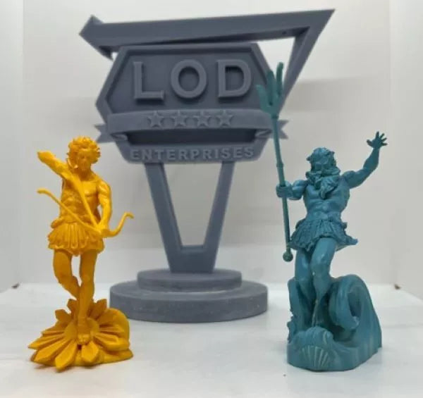 LOD Enterprises Plastic Figure Sets LOD056 GREEK GODS APOLLO AND POSEIDON