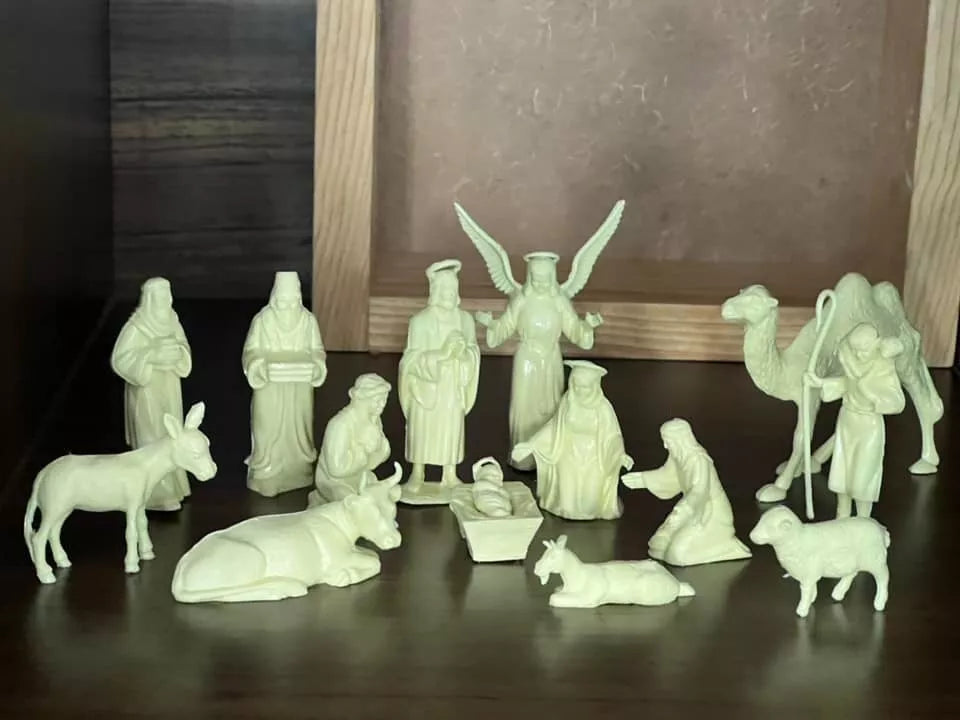 MARX RECAST 60MM CHRISTMAS NATIVITY SET REISSUE -15 PIECES