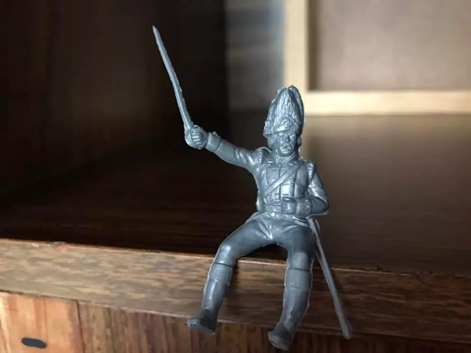 MARX TOYS RECAST 54 MM 1776 BRITISH COLONIAL SOLDIERS REISSUE-16 FIGURES