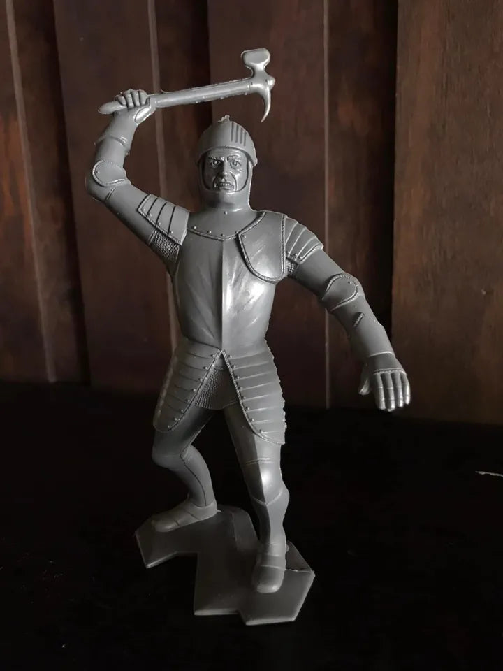 MARX TOYS RECAST 6" MEDIEVAL KNIGHTS REISSUE-SILVER-6 FIGURES