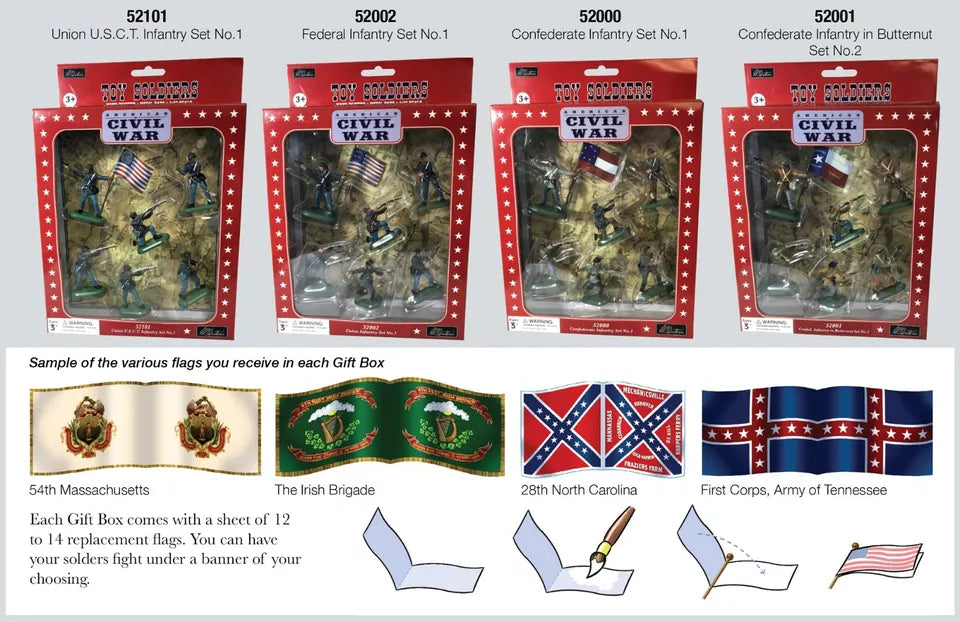 W. BRITAINS TOY SOLDIERS 52101 UNION INFANTRY COLORED TROOPS SET NO.1