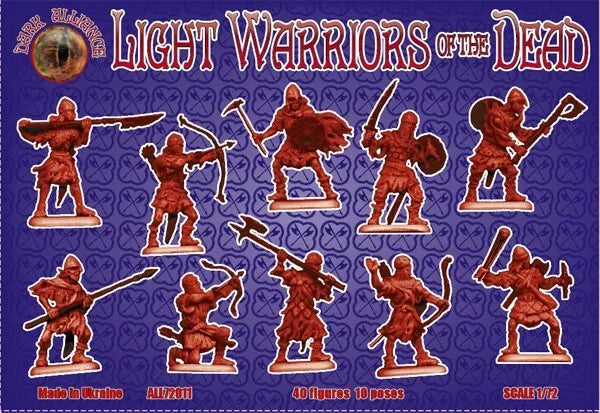 DARK ALLIANCE 1:72 FANTASY SET ALL72011 LIGHT WARRIORS OF THE DEAD 40 FIGURES
