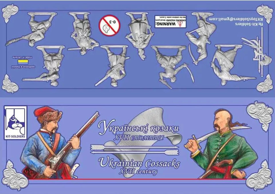 KIT SOLDIERS 1:32 XVII MEDIEVAL UKRAINIAN COSSACKS (COLORS VARY) 8 FIGURES