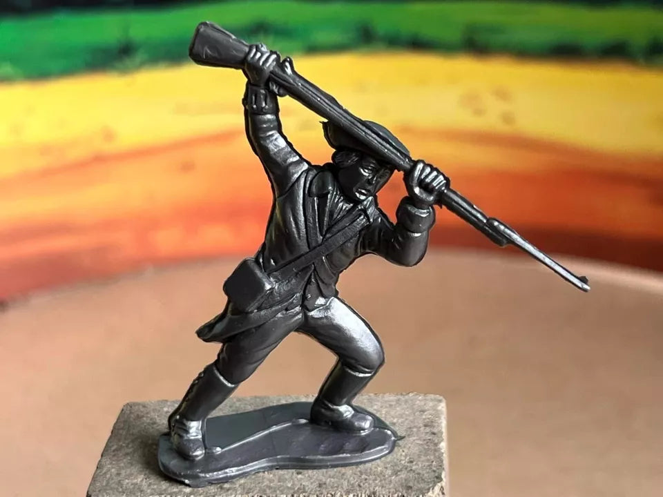MARX TOYS REISSUE 54MM 1776 COLONIAL SOLDIERS PLAYSET 16 FIGURES, 9 POSES