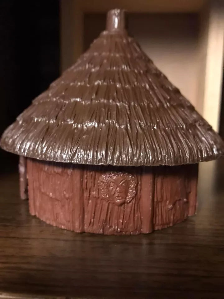 MARX TOYS RECAST 54 MM JUNGLE HUTS SET JIM JUNGLE DAKTARI PLAYSET RESISSUE