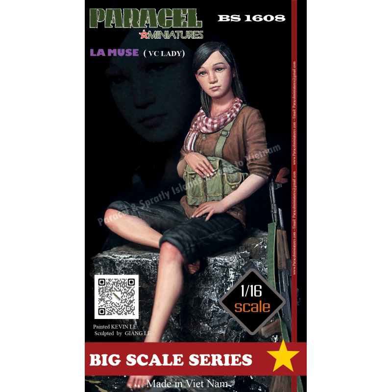 PARACEL MINIATURES VIETNAM BIG SCALE SERIES BS 1608 1:16 LA MUSE (VIET CONG LADY)