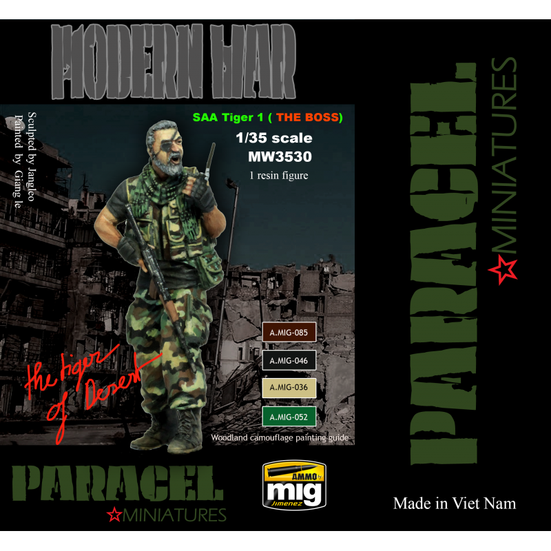 PARACEL MINIATURES MODERN WAR SERIES MW3530 SAA TIGER 1 "THE BOSS" (1 FIGURE)