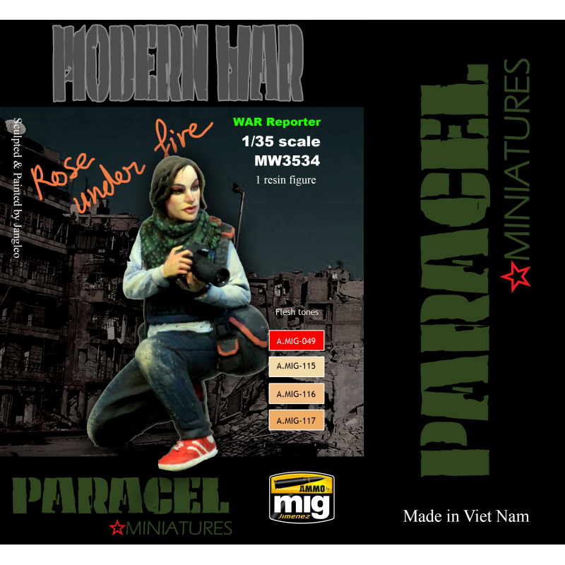 PARACEL MINIATURES 1:35 MODERN SERIES MW3534 WAR REPORTER (1 RESIN FIGURE)