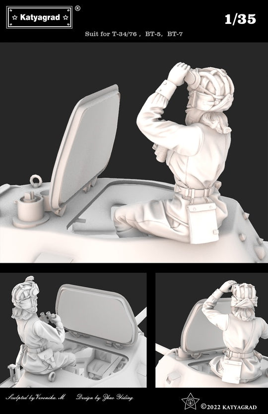 KATYAGRAD MINIATURES 1:35 KG35030 RED ARMY TANK COMMANDER 1942