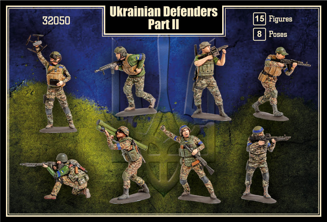 MARS 32050 MODERN WARS UKRAINIAN DEFENDERS SET II 15 FIGURES/ 8 POSES 1:32