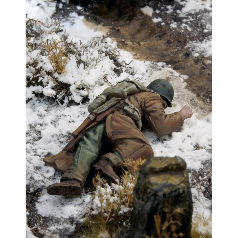 PARACEL MINIATURES WWII SERIES SET WW35-025 U.S. SOLDIERS "MEN DOWN"- 2 FIGURES