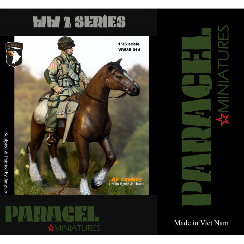 PARACEL MINIATURES 1:35 WWII SERIES SET WW35-014 US AIRBORNE AIR COWBOY