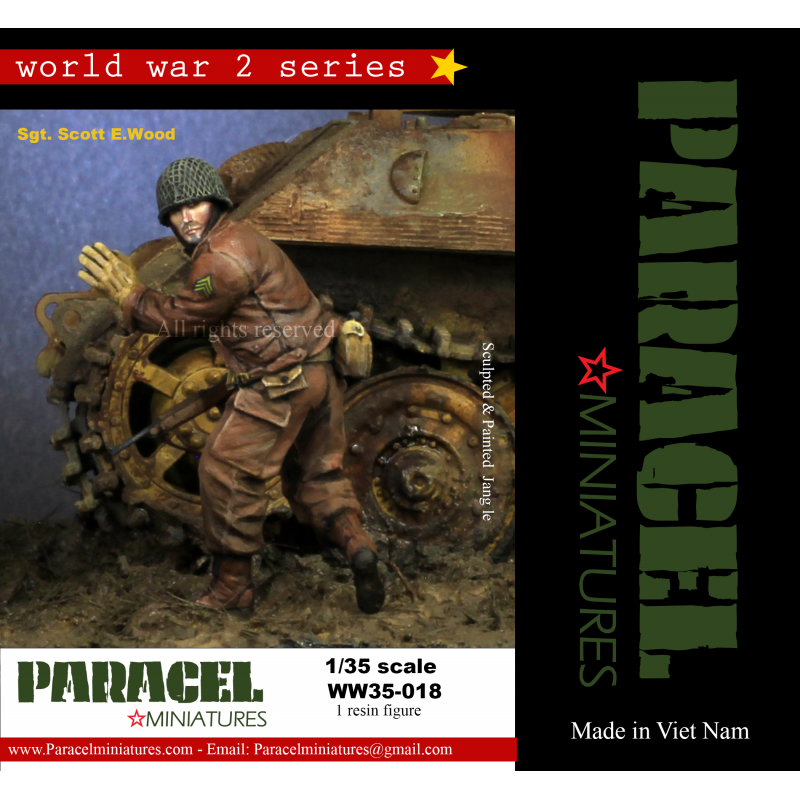 PARACEL MINIATURES 1:35 WWII SERIES SET WW35-018 US SGT SCOTT E. WOOD (1 FIGURE)