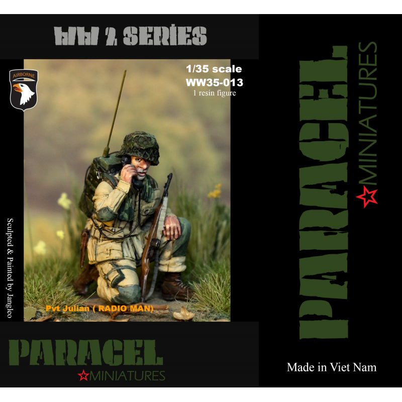 PARACEL MINIATURES 1:35 WWII SERIES SET WW35-013 US PVT JULIAN (RADIO MAN)