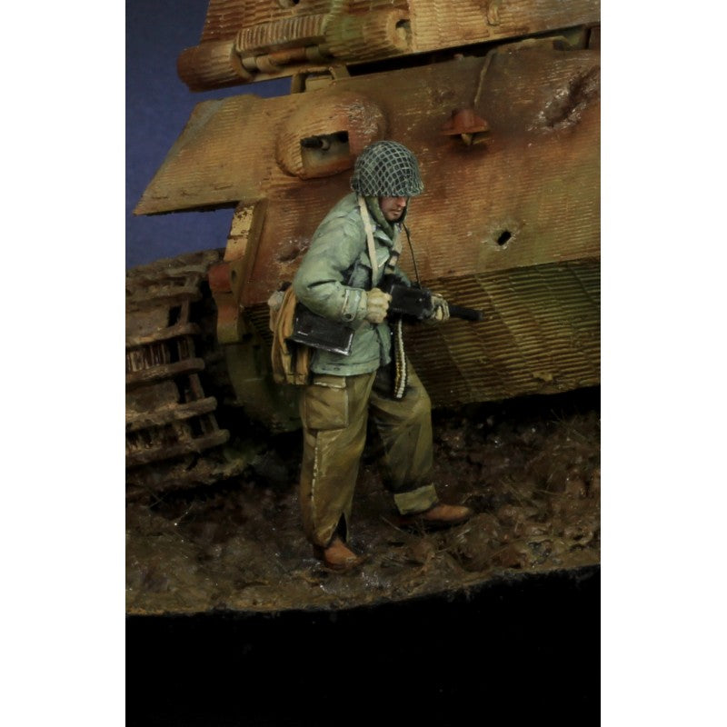 PARACEL MINIATURES WWII SERIES SET WW35-019 US GI SGT J. BASILONE -30 CAL GUNNER
